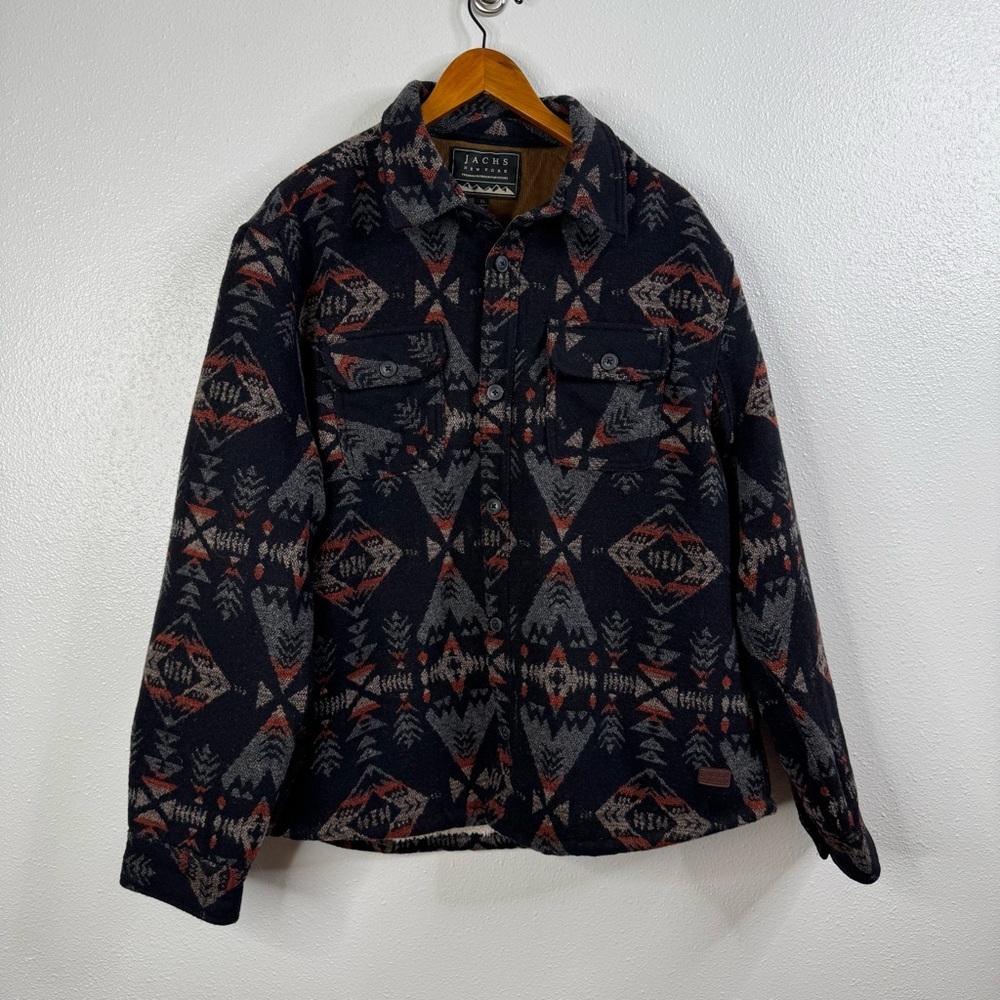 Jachs New York Aztec Sherpa Lined Shacket Size Xlarge